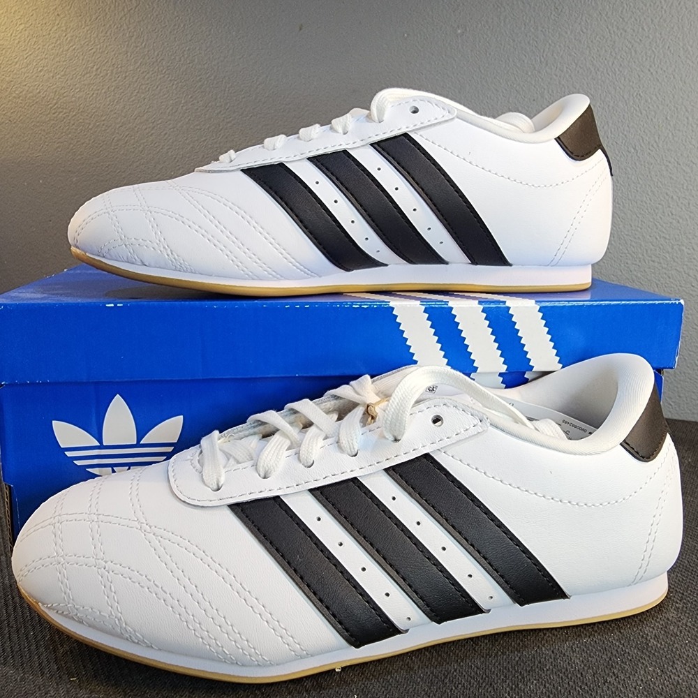 New Adidas Taekwondo Lace J Kids Size 5 White/Black Unisex JR6806 Running Gym